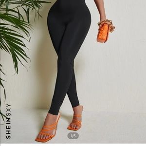 SHEIN | black scoop neck body suit